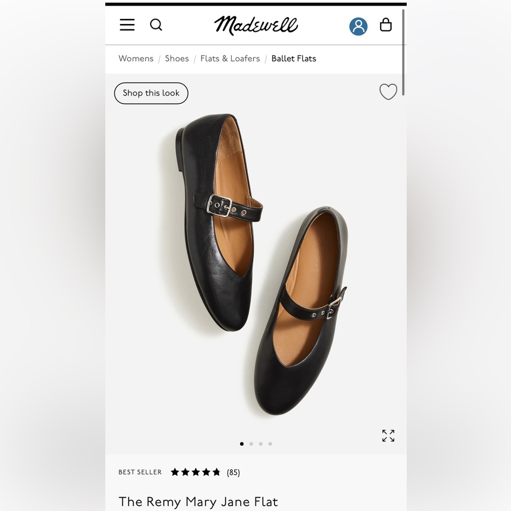 Madewell Remy Mary Jane size 8 black